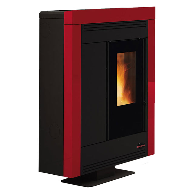 La Nordica Extraflame STUFA A PELLET 'SOUVENIR STEEL EVO' 10,2 Kw - colore bordeaux