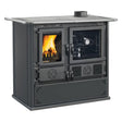 NORDICA EXTRAFLAME CUCINA A LEGNA 'ROSA XXL 5.0 VST STEEL' 11 kW - colore nero antracite