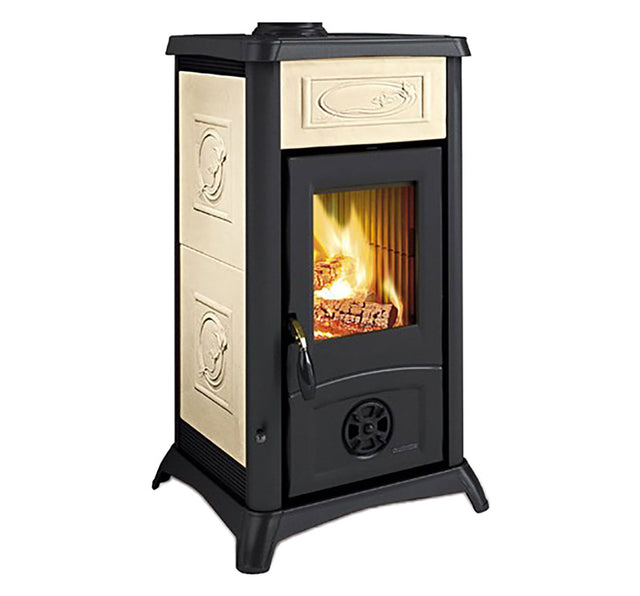 La Nordica Extraflame STUFA A LEGNA 'GEMMA 5.0 CERAMICA' 7 kW - colore liberty panna