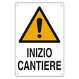 EUROSIGNALS CARTELLO 'INZIO CANTIERE' cm 60 x 40