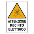 EUROSIGNALS CARTELLO 'ATTENZIONE RECINTO ELETTRICO' cm 20 x 30