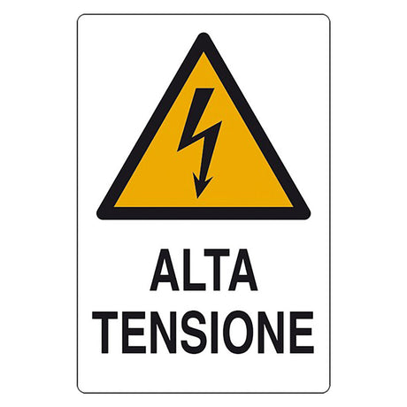 EUROSIGNALS CARTELLO 'ALTA TENSIONE' cm 20 x 30