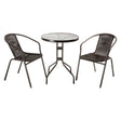 LIF SET GIARDINO IN POLYRATTAN 'ACHILLE' colore antracite