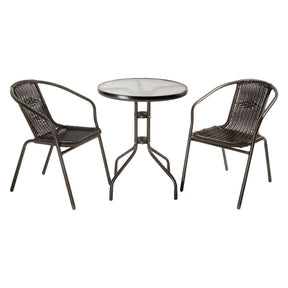 LIF SET GIARDINO IN POLYRATTAN 'ACHILLE' colore antracite