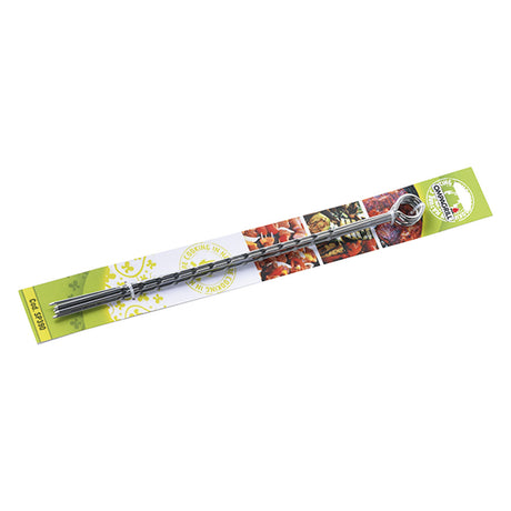 OMPAGRILL SPIEDINI IN ACCIAIO ZIGRINATO cm. 39