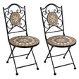 LIF COPPIA SEDIE DECORO MOSAICO 'MORGANA' cm 38 x h.90