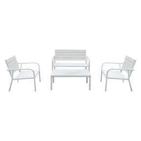 LIF SET GIARDINO EFFETTO POLYWOOD 'ARBUS' colore bianco