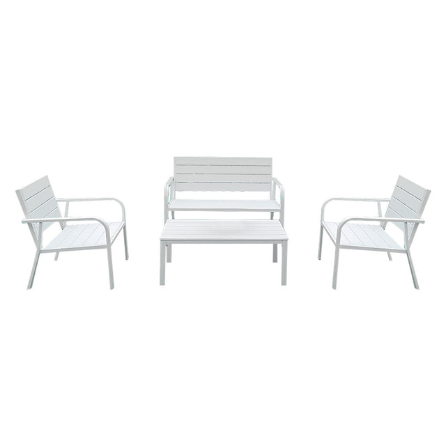LIF SET GIARDINO EFFETTO POLYWOOD 'ARBUS' colore bianco