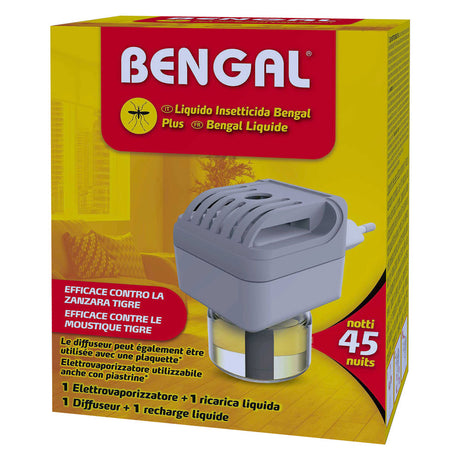 BENGAL ANTIZANZARE ELETTRICO AD EMANAZIONE con 1 ricarica liquida 25 ml