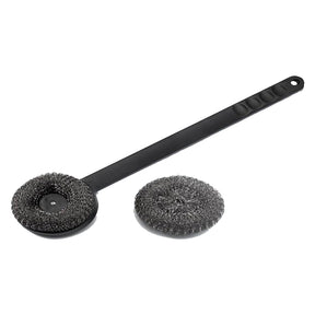 OMPAGRILL SPAZZOLA PER GRIGLIE CON SPUGNA ACCIAIO cm. 45