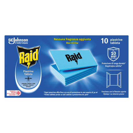 RAID ANTIZANZARE PIASTRINE RICARICA 10 pezzi