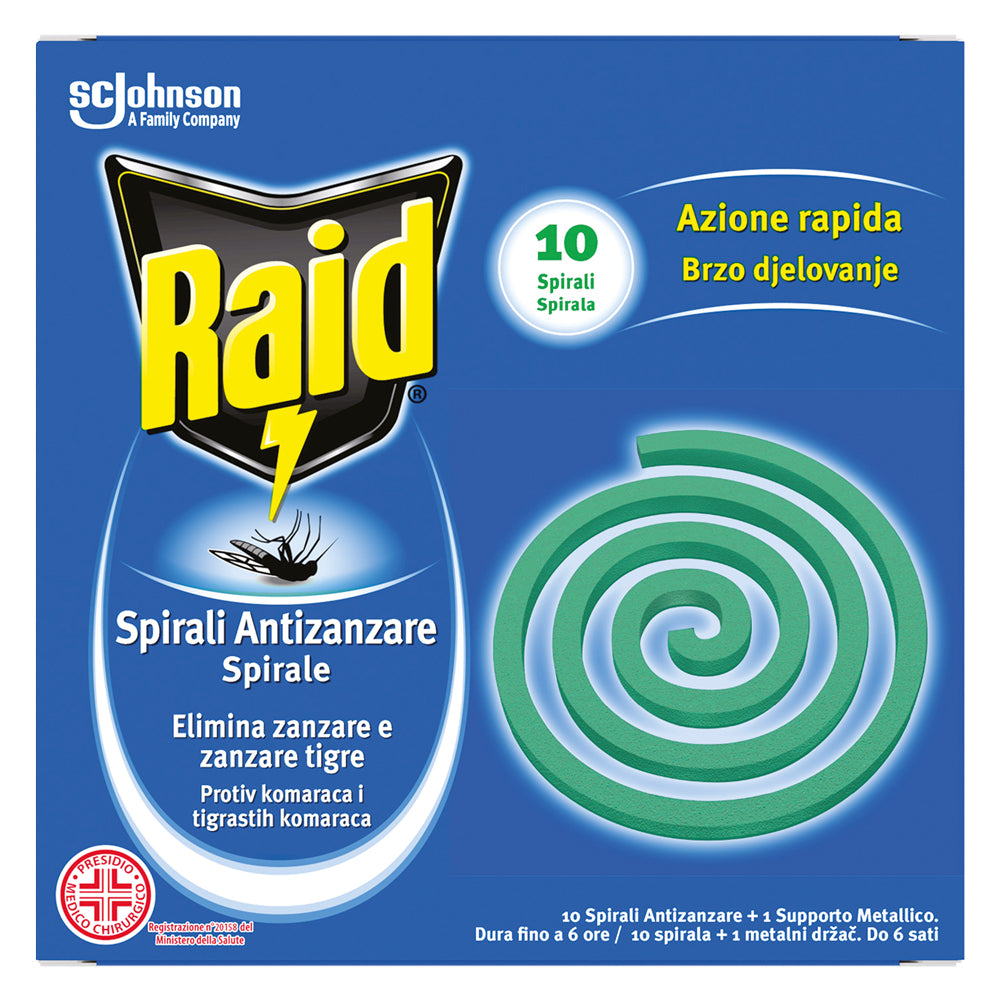 RAID SPIRALI INSETTICIDE cf. 10 pz