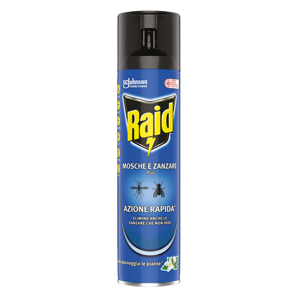RAID INSETTICIDA SPRAY 'MOSCHE E ZANZARE PLUS' ml 400