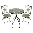 LIF SET TAVOLO MOSAICO DA ESTERNO 'FOGLIARTE' Øcm 60 x h.75 (tavolo) - cm 38 x h. 46-92 (sedie)