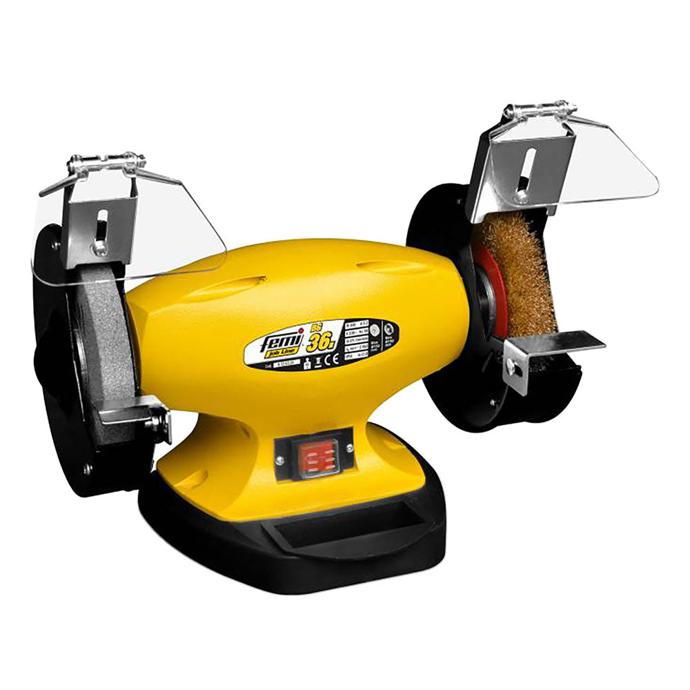 FEMI SMERIGLIATRICE DA BANCO 'BG36N' 450 W - mola con spazzola Ø150 mm.