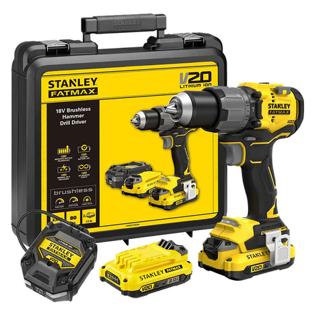 STANLEYFATMAX TRAPANO AVVITATORE A BATTERIA 'SFMCD726D2K-QW' 18V - 2,0 ah Litio