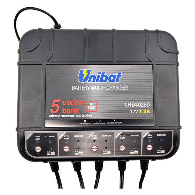 CARICABATTERIA MANTENITORE 'CHARGER BANK' corrente di carica 14,4V (piombo) - 14,6V (litio)