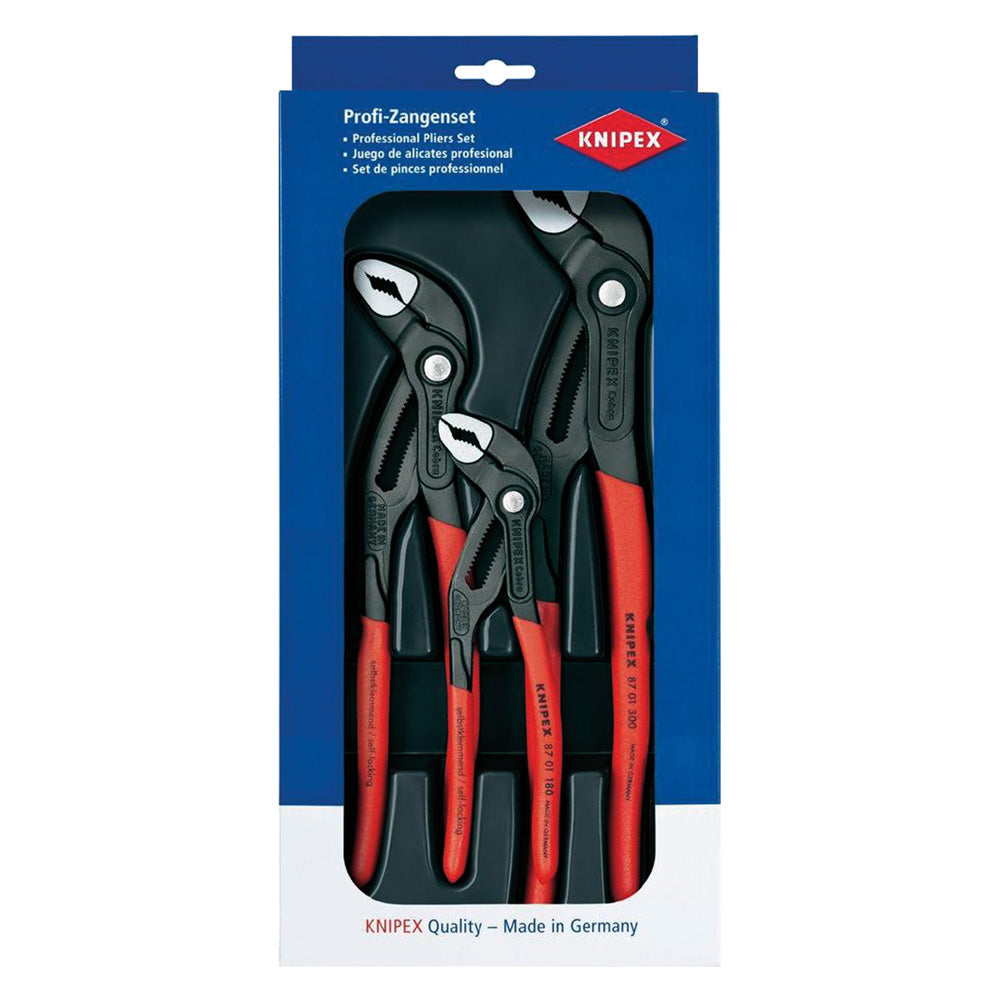 KNIPEX SET PINZA POLIGRIP REGOLABILE 'COBRA' mm 180 - 250 - 300