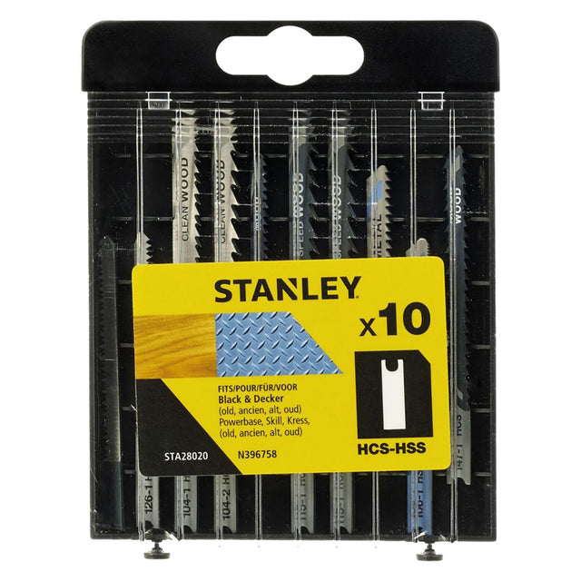STANLEY LAMA PER SEGHETTO ALTERNATIVO SET MISTO HCS (5 pz) + HSS (5 pz) - cassetta