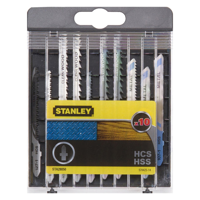 STANLEY LAMA PER SEGHETTO ALTERNATIVO SET MISTO HCS (5 pz) + HSS (5 pz) - cassetta