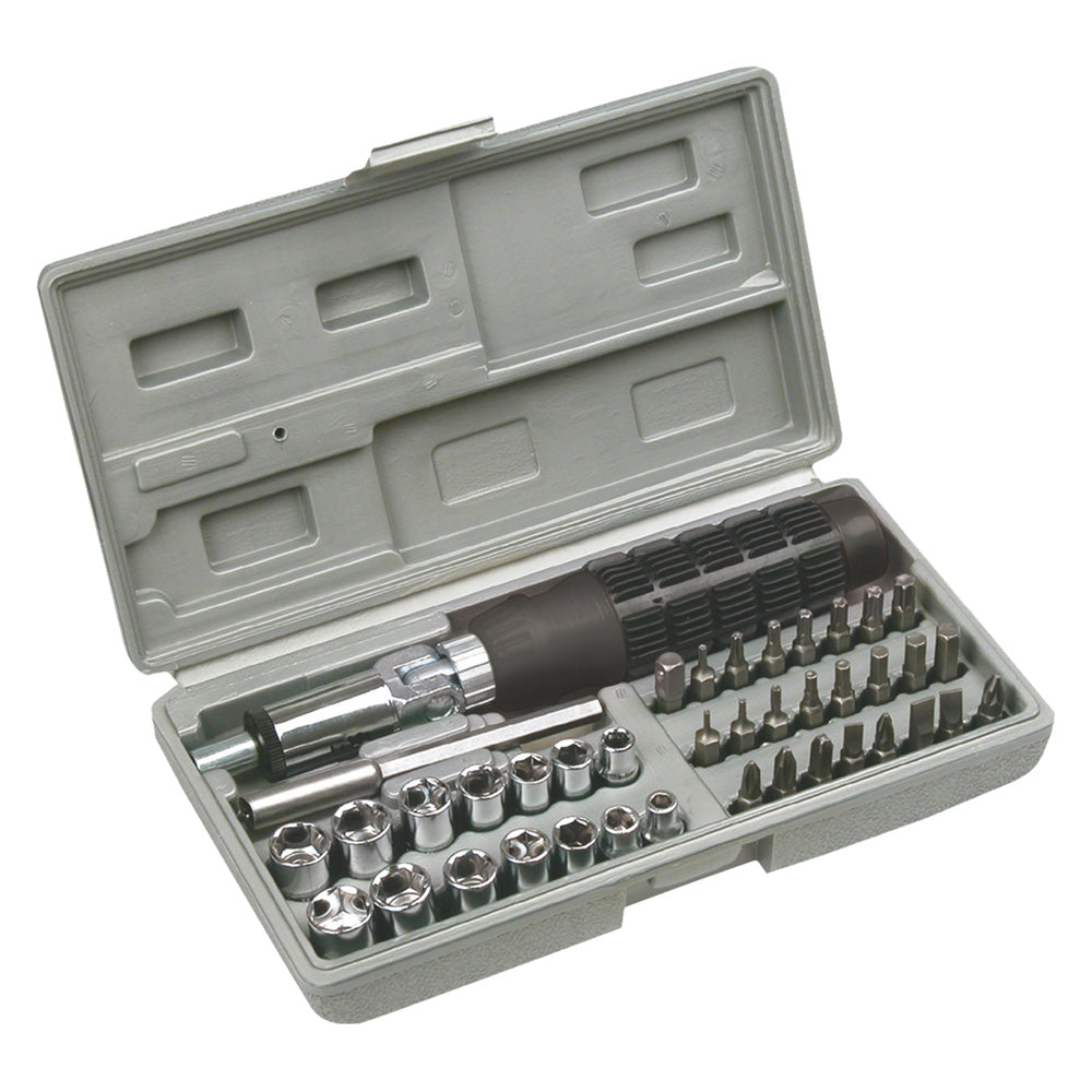 TOPTOOLS SET AVVITAMENTO CON INSERTI E BUSSOLE set 40 pz