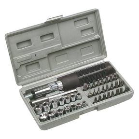 TOPTOOLS SET AVVITAMENTO CON INSERTI E BUSSOLE set 40 pz