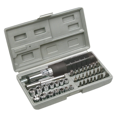 TOPTOOLS SET AVVITAMENTO CON INSERTI E BUSSOLE set 40 pz
