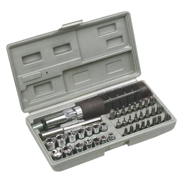 TOPTOOLS SET AVVITAMENTO CON INSERTI E BUSSOLE set 40 pz