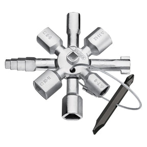 KNIPEX CHIAVE A CROCE PER CASSETTE/ARMADI tipo universale - 10 profili