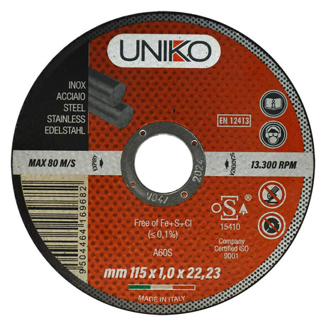 UNIKO MOLA ABRASIVA PER INOX/FERRO
