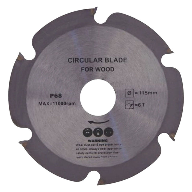 ECEF DISCO PER LEGNO '1050' diametro mm 115 - 6 denti