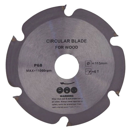 ECEF DISCO PER LEGNO '1050' diametro mm 115 - 6 denti