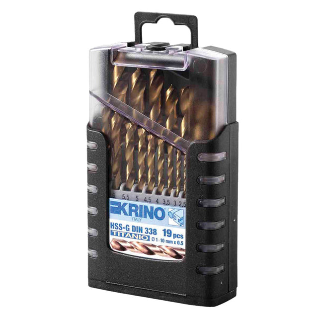 KRINO PUNTE SERIE HSS AL TITANIO cf. 19 pz