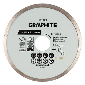 GRAPHITE DISCO DIAMANTATO Ø100 mm - foro 22,2 mm