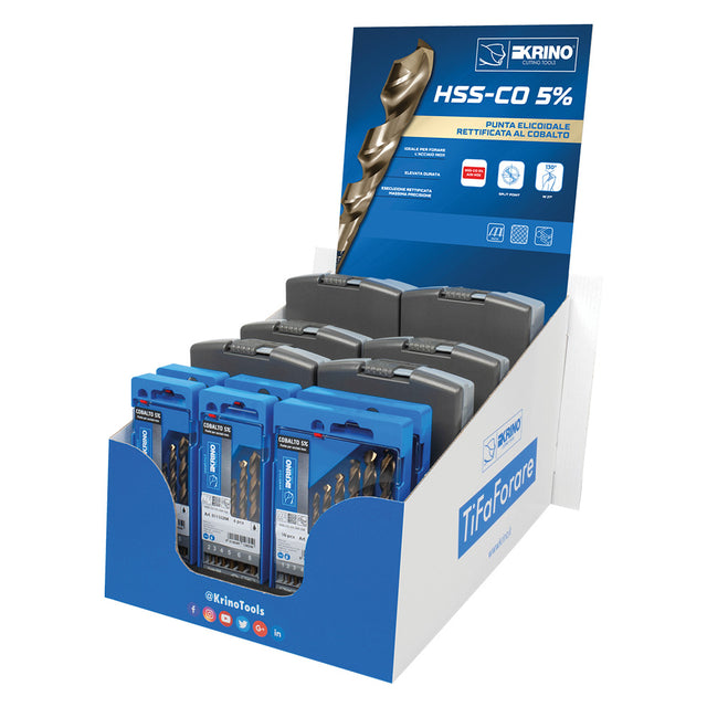 KRINO ESPOSITORE DA BANCO PUNTE COBALTO HSS-CO 5% 12 confezioni incluse