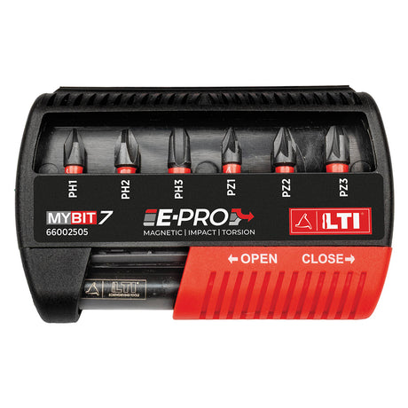 LTI PORTAINSERTO CON INSERTI IN SET 'MYBIT 7' 6 inserti + portainserto (mm. 100x120)