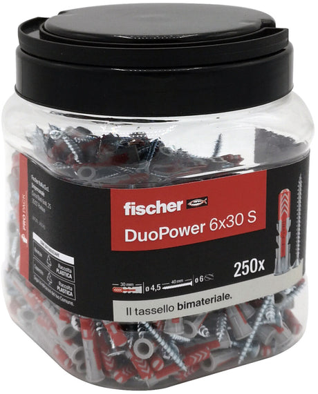 fischer 572885 - DuoPower 6x30 S Barattolo 250p fischer