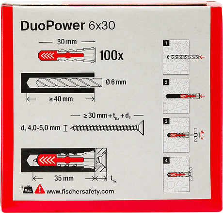 fischer 537640 - DuoPower 6x30 Tassello fischer