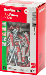 fischer 537646 - DuoPower 6x30 S Tassello/Vite fischer