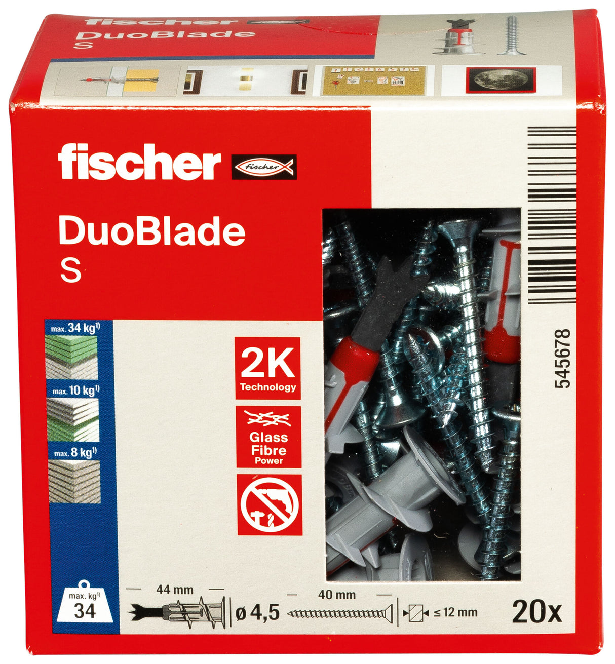 fischer 545678 - DuoBlade S Tassello/Vite fischer