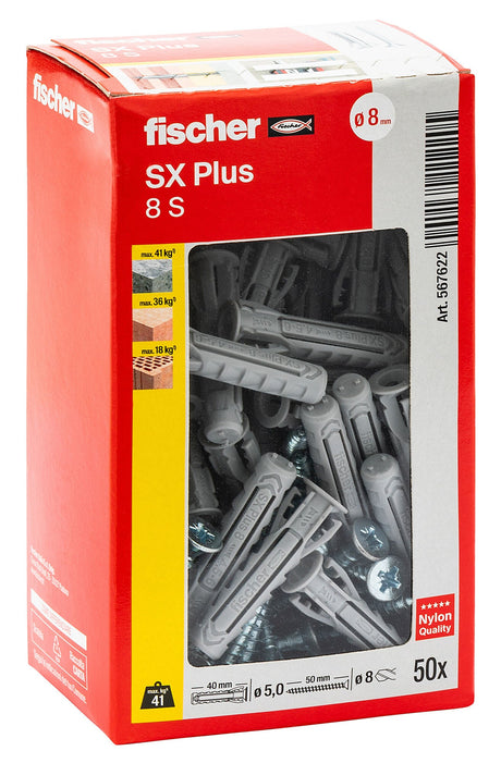 fischer 537647 - DuoPower 8x40 S Tassello/Vite fischer