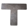 MINUTEX 105 - PIASTRA A "T" SENZA FORI mm 150x135x2,5 ACCIAIO ZINCATO MINUTEX