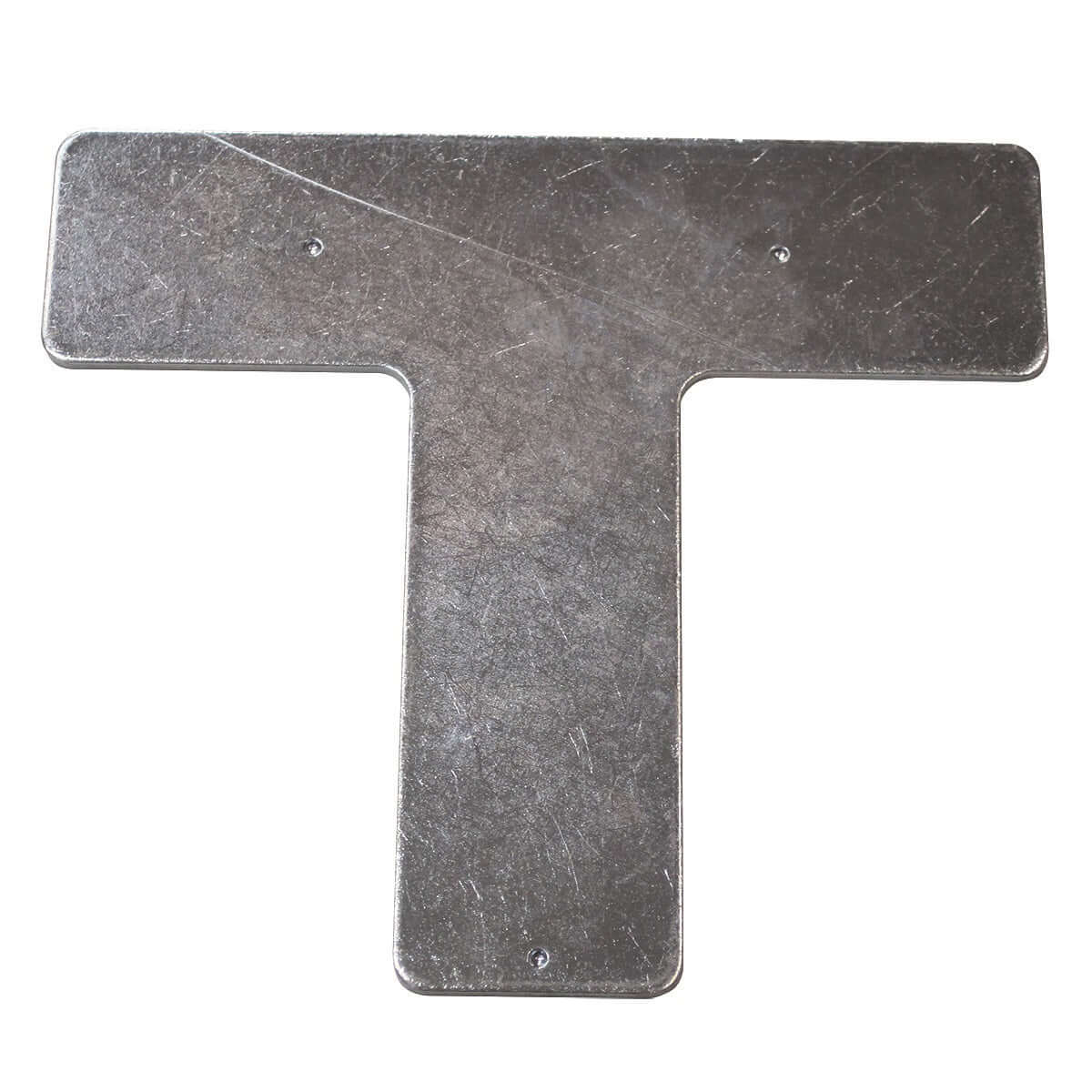 MINUTEX 105 - PIASTRA A "T" SENZA FORI mm 150x135x2,5 ACCIAIO ZINCATO MINUTEX