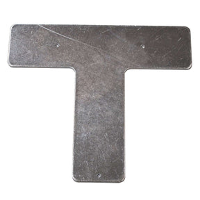 MINUTEX 105 - PIASTRA A "T" SENZA FORI mm 150x135x2,5 ACCIAIO ZINCATO MINUTEX