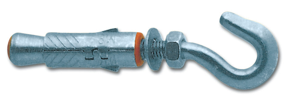 Tassello pesante in acciaio con occhiello aperto M6 zincato bianco MINUTEX