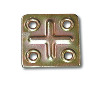 Piastra di giunzione MINUTEX in acciaio zincato 40x40 mm con 4 fori