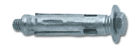 Tassello in acciaio con vite e rondella MINUTEX 48506 zincato bianco