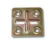 Piastra di giunzione MINUTEX 4 fori in acciaio zincato 50x50x1 mm