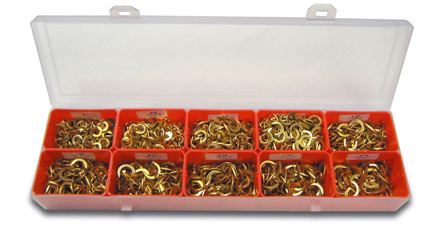 Kit di rondelle alzaporte Klik Minutex in una scatola porta ferramenta