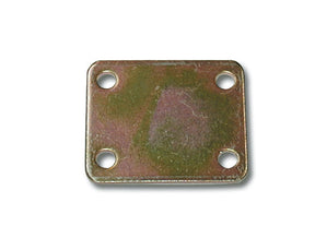 Piastra di giunzione Minutex con 4 fori, in acciaio zincato, dimensioni 60x50x3 mm